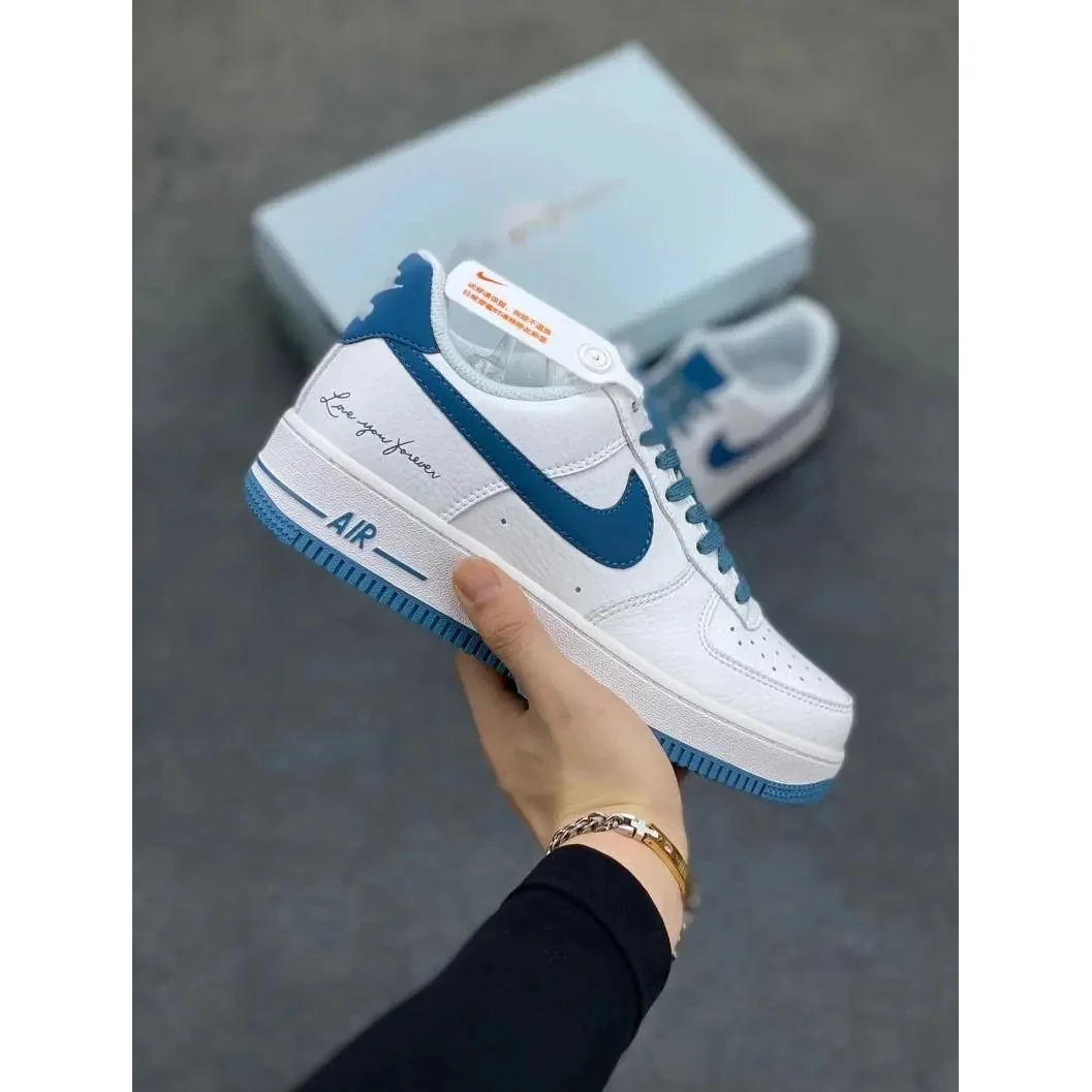 Nike Nike Air Force 1 Low White/Blue Sneakers White