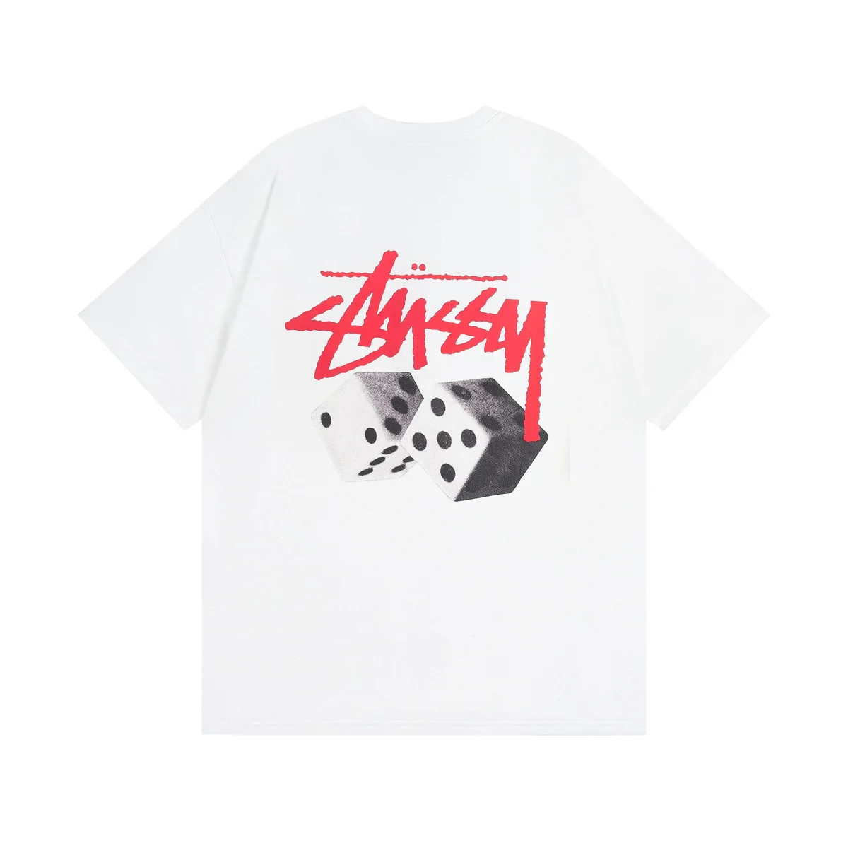 Stussy Stussy Dice Print White T-Shirt White - 1