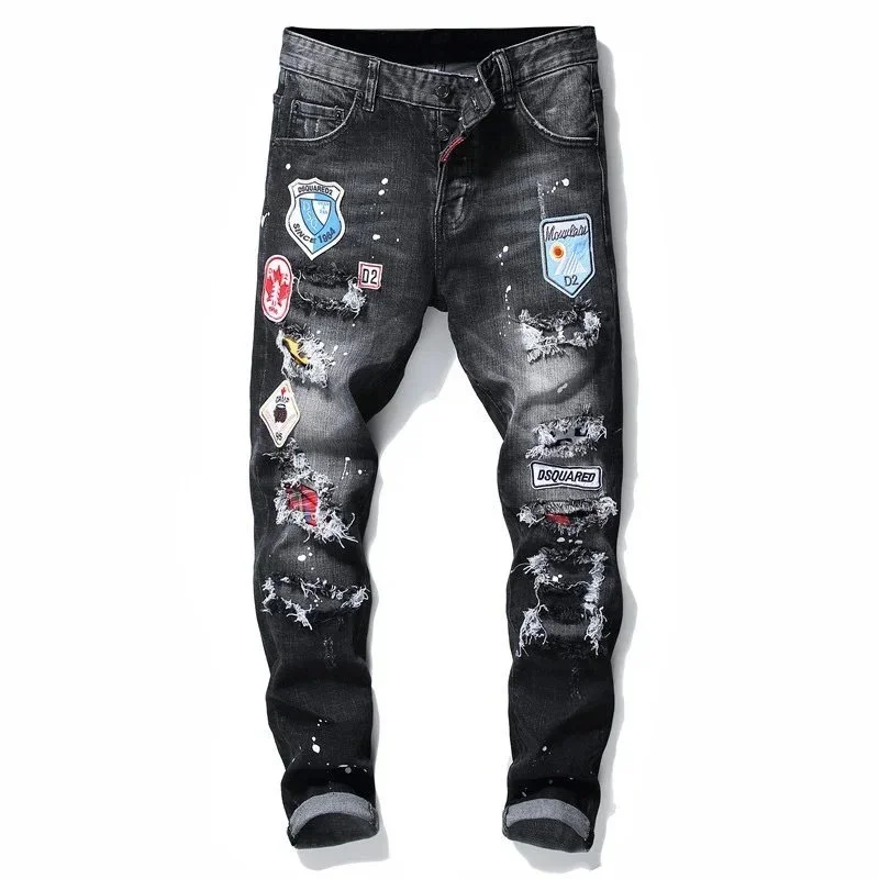 DSQUARED2 DSQUARED2 Cool Guy Patched Black Jeans Black