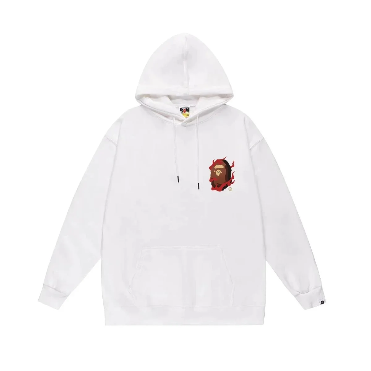 A Bathing Ape A Bathing Ape BAPE STA White Hoodie with Red Logo White - 1