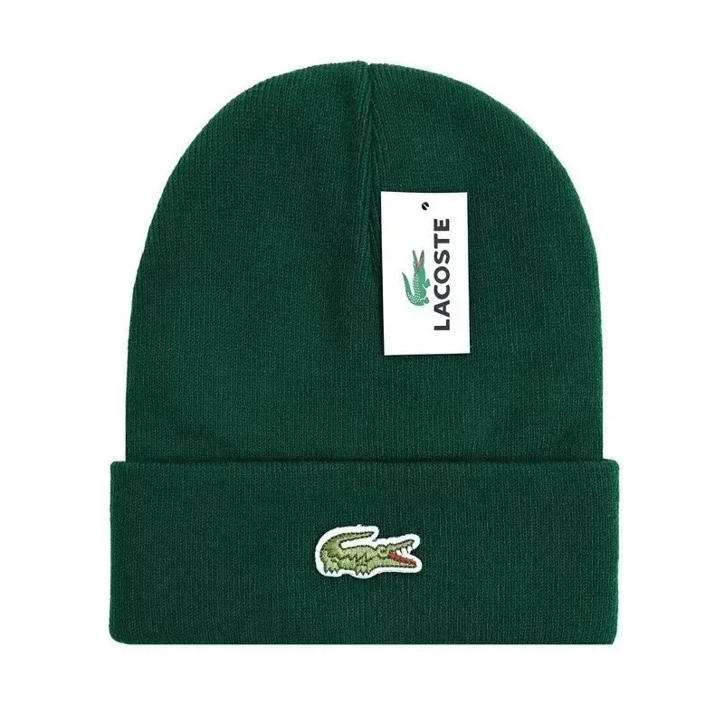 Lacoste Lacoste Green Crocodile Beanie Green - 1