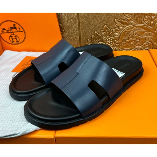 Hermès Hermès Slide Sandals Navy/Black Navy