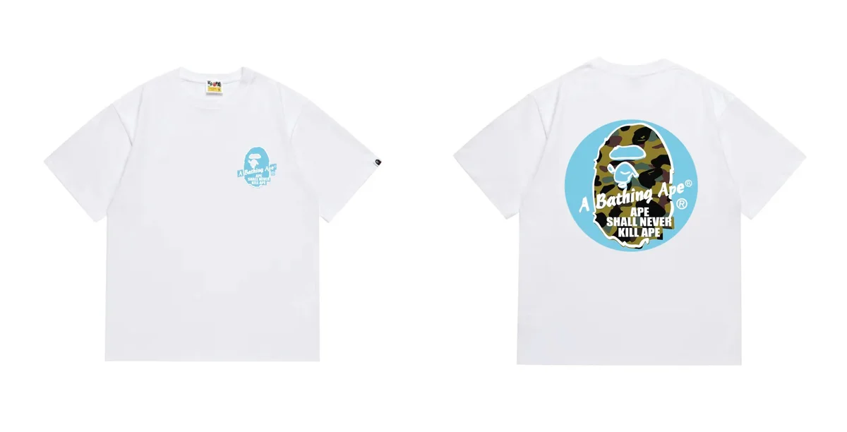 A Bathing Ape BAPE BAPE STA White Blue Camo T-Shirt White - 1