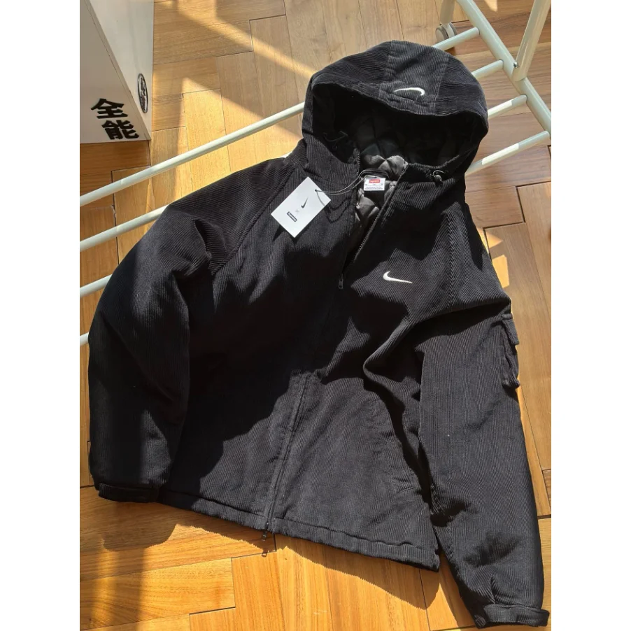 Nike Nike Air Force 1 Corduroy Parka Black Black - 1