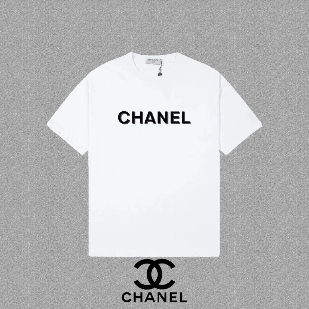 Chanel Chanel White/Black Logo T-Shirt White