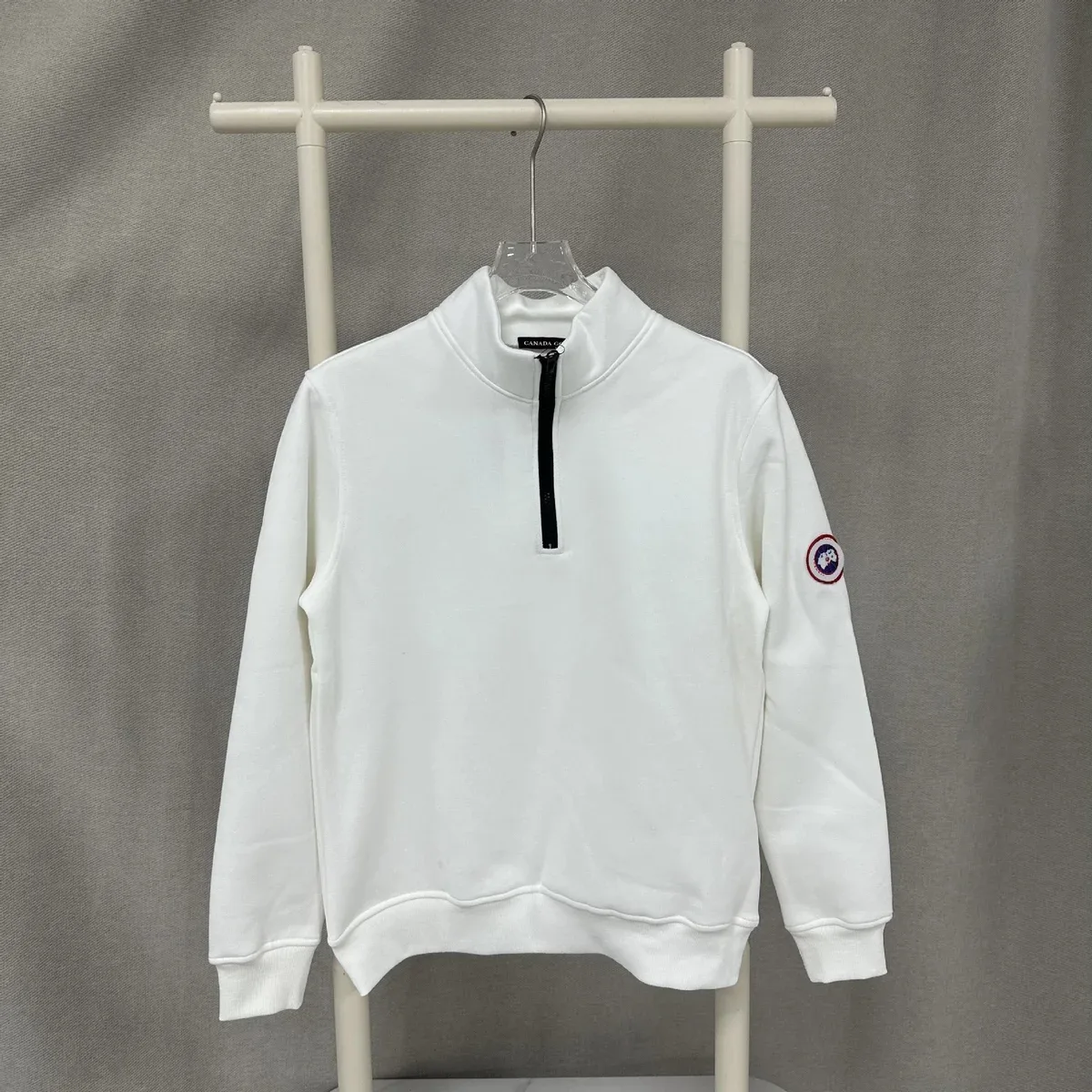 Canada Goose Canada Goose White Half-Zip Sweatshirt White