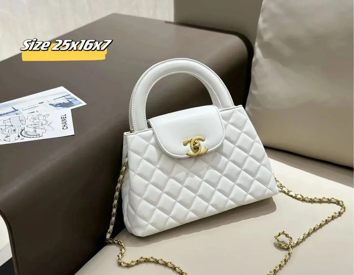 Chanel Classic Flap White Quilted Leather Bag