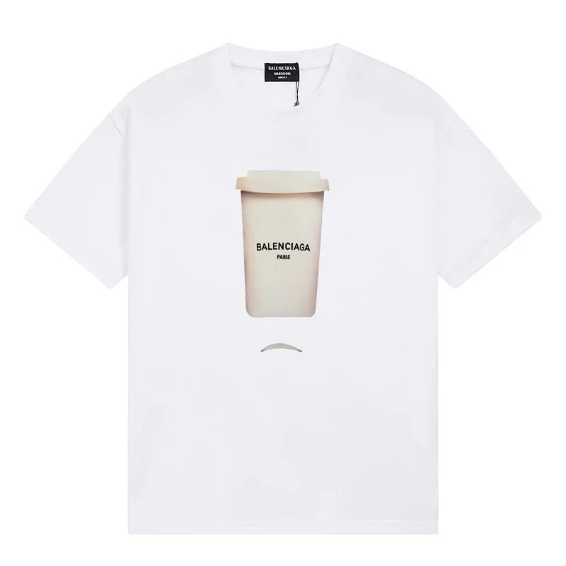 Balenciaga Balenciaga White Coffee Cup T-Shirt White - 1