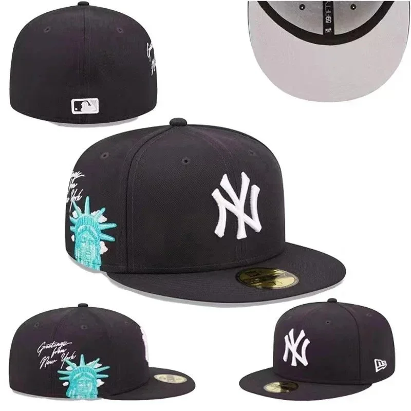 New Era New Era 59FIFTY NY Yankees Black/White/Turquoise Cap Black - 1