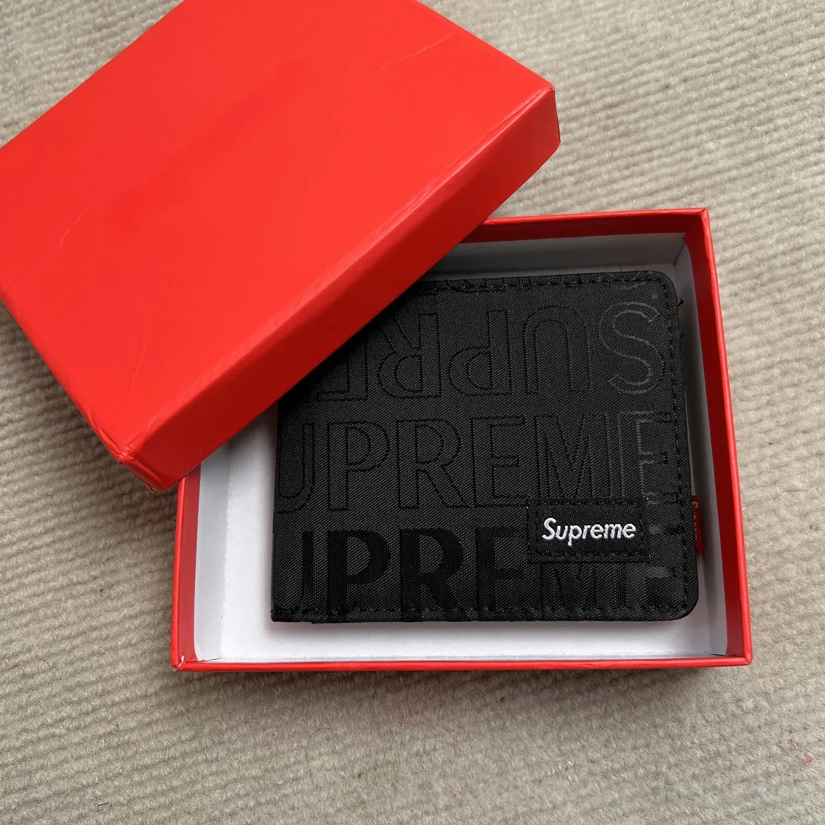 Supreme Supreme Full Embroidery Black with Box Wallet Black - 1