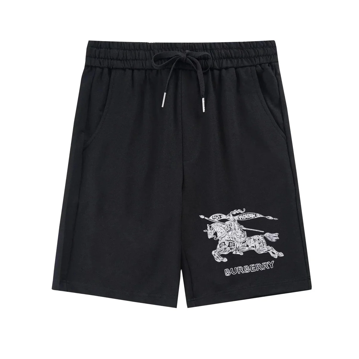 Burberry Burberry Knight Black Equestrian Logo Shorts Black