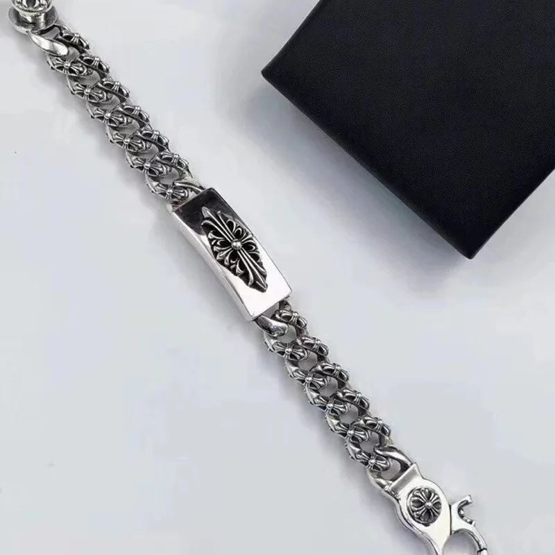 Chrome Hearts Chrome Hearts Floral Cross Silver Bracelet Silver