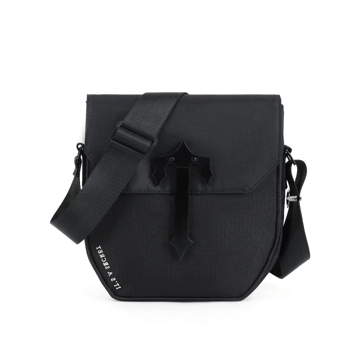 Other Unisex Metal T-Logo Black Crossbody Bag Black - 1