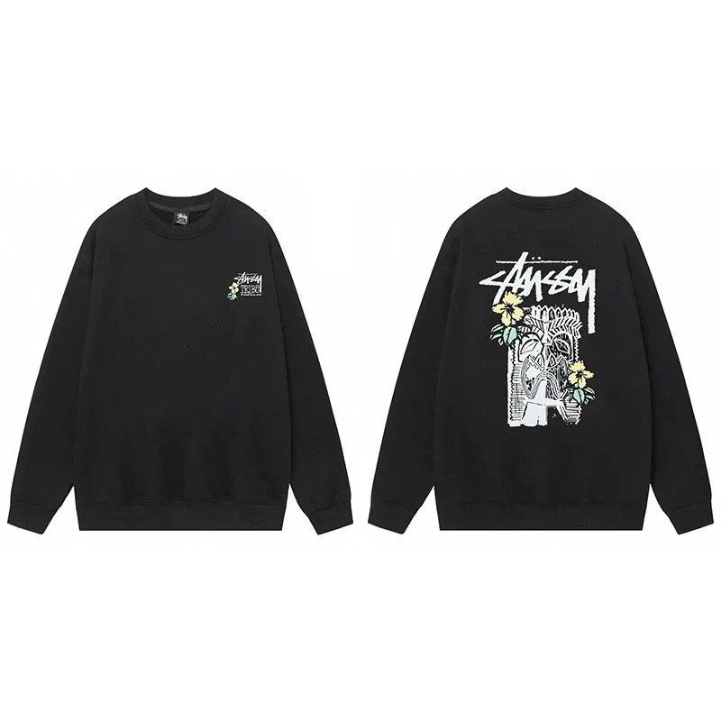 Stussy Stussy Stüssy Bear Black Hoodie Black - 1