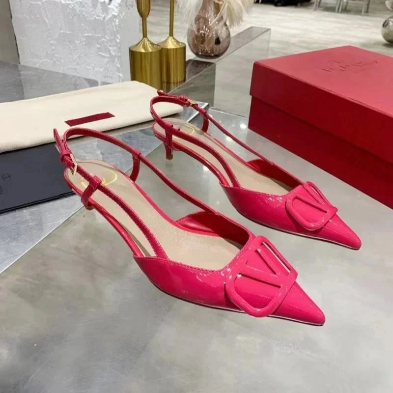 Valentino Valentino VLTN Pink Slingback Heels Pink - 1