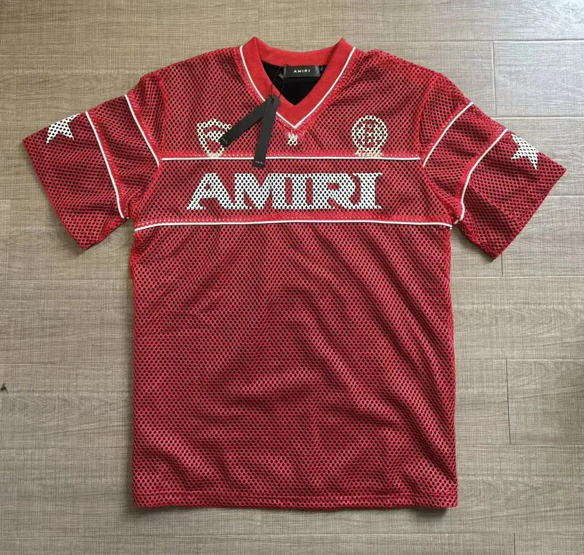 Amiri Amiri Red Mesh Jersey T-Shirt Red - 1