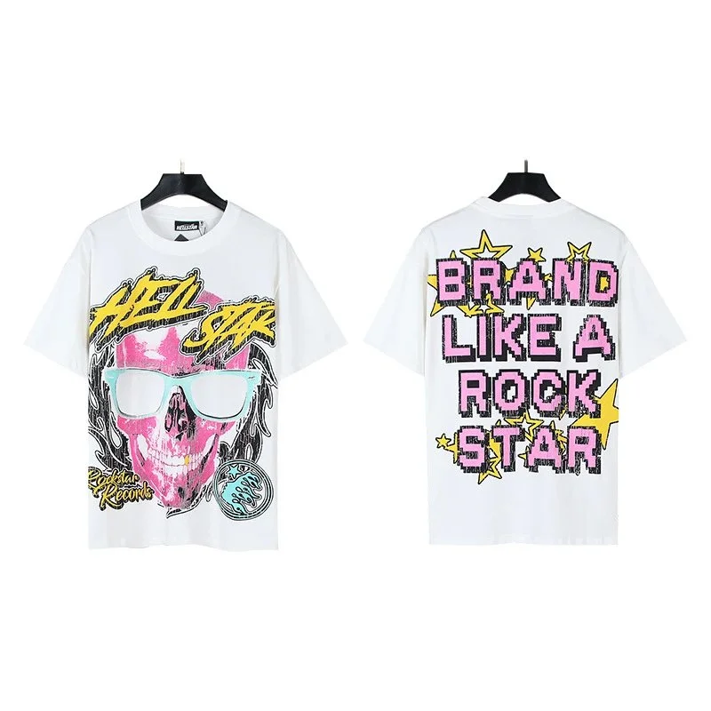 Hellstar Hellstar 'Brand Like a Rock Star' White Graphic T-Shirt White - 1