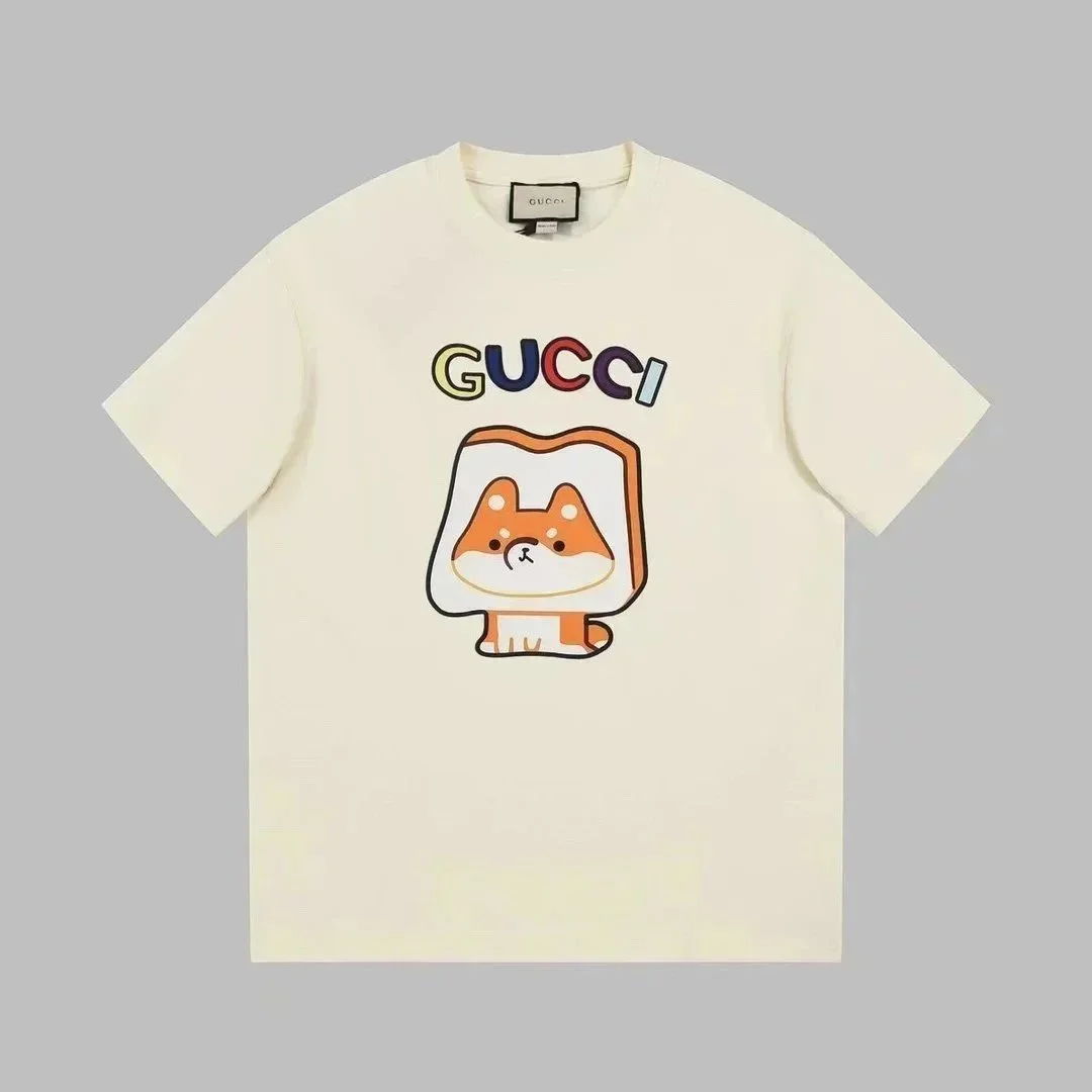 Gucci Gucci Yellow Bread Dog 002 Graphic T-Shirt Cream