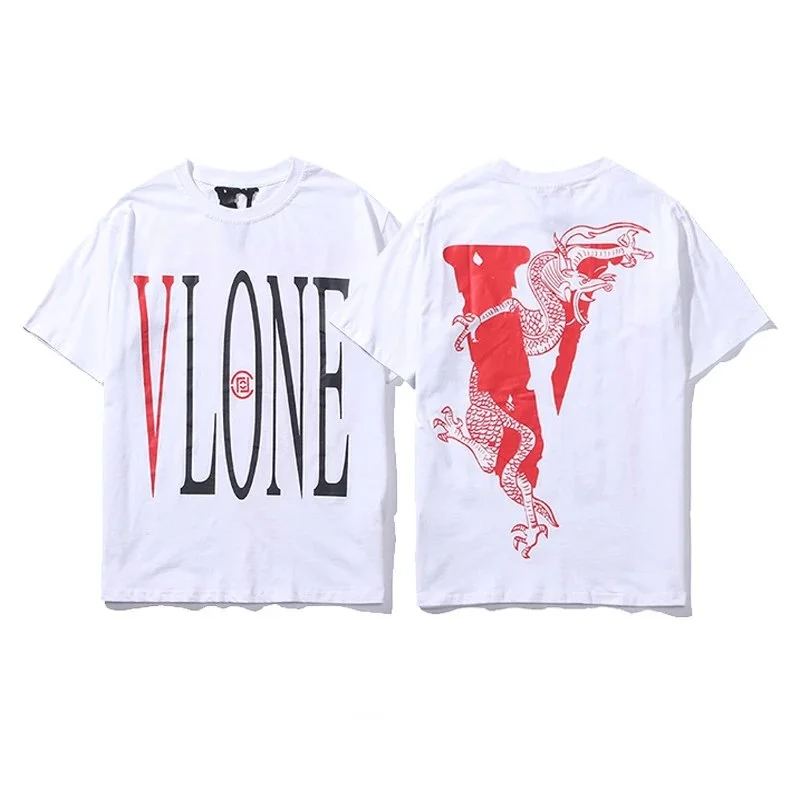 VLONE VLONE White V Logo Dragon T-Shirt White - 1