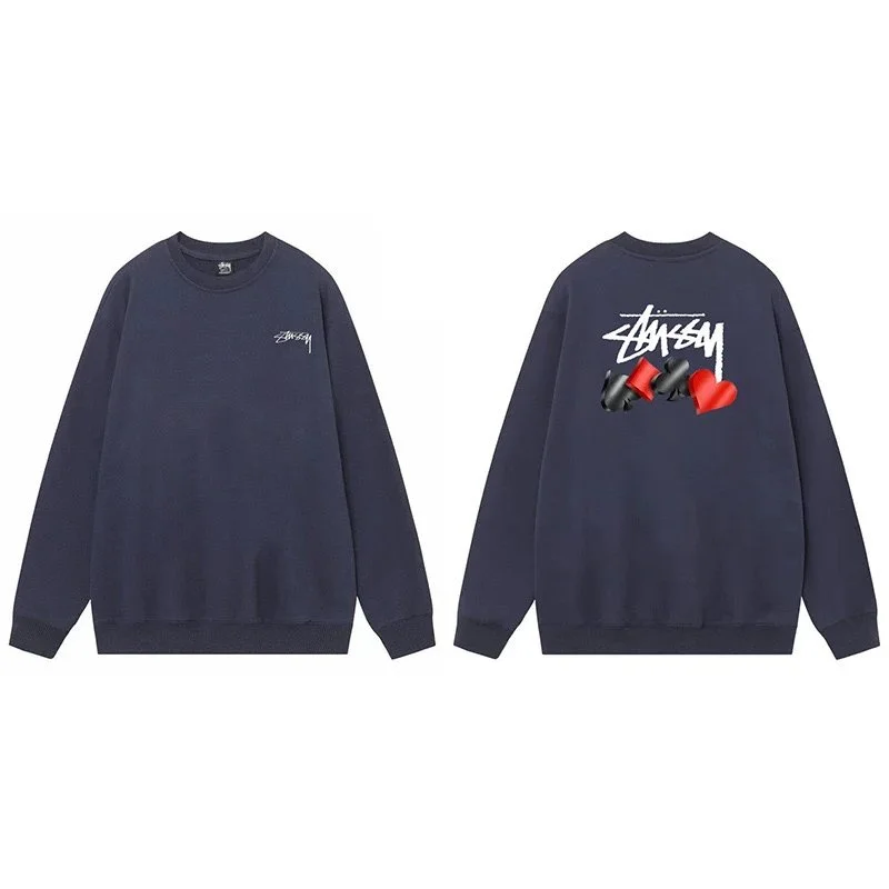Stussy Stussy Stüssy Bear Navy Crewneck Sweatshirt Navy - 1