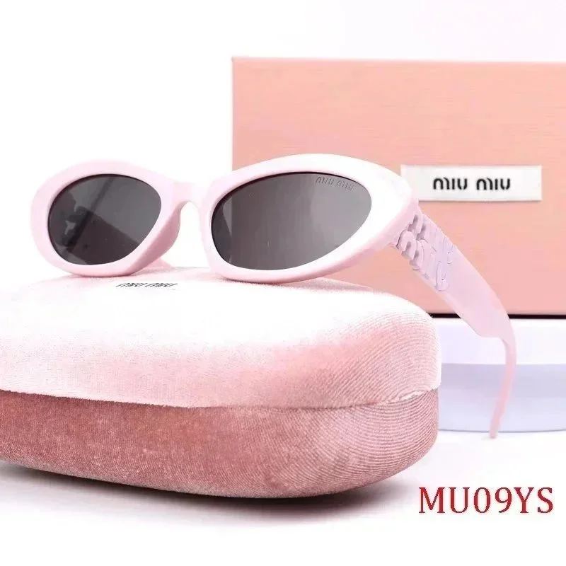 Miu Miu Miu Miu MU09YS Pink Oval Sunglasses Pink - 1