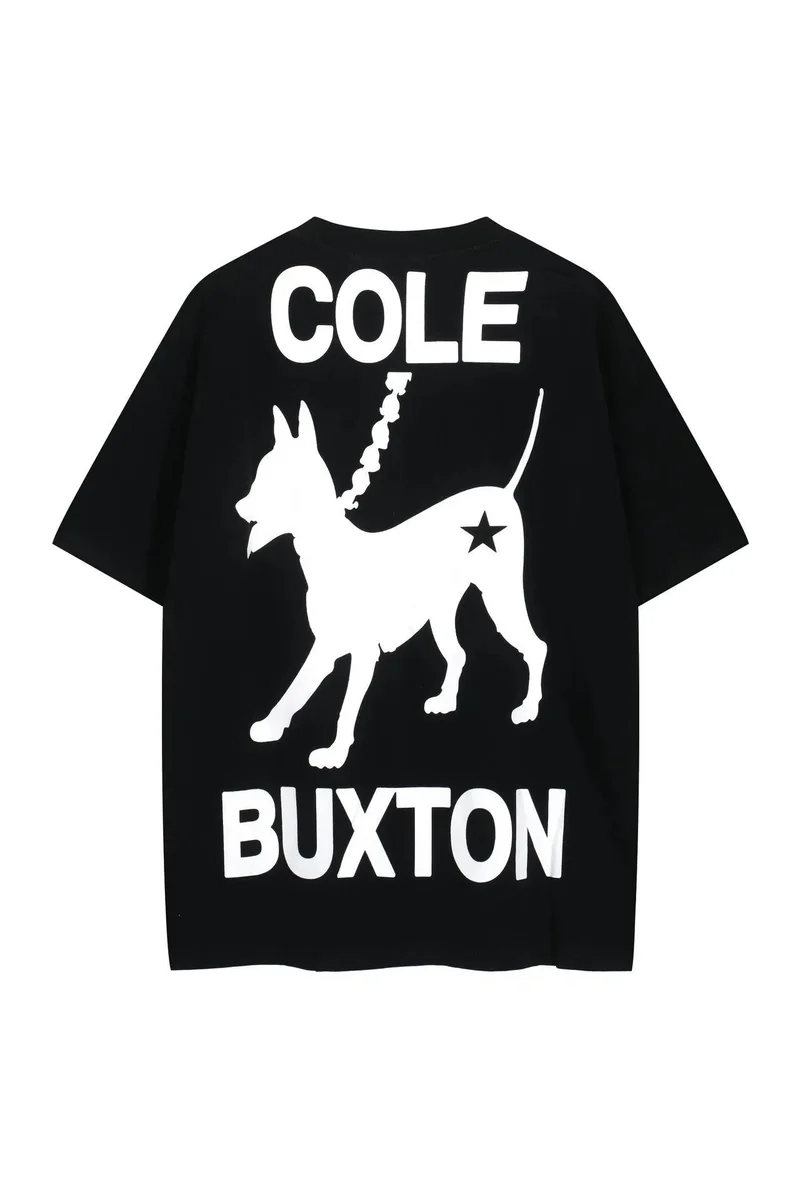 Cole Buxton Cole Buxton C7013 Black T-Shirt with Dog Print Black - 1
