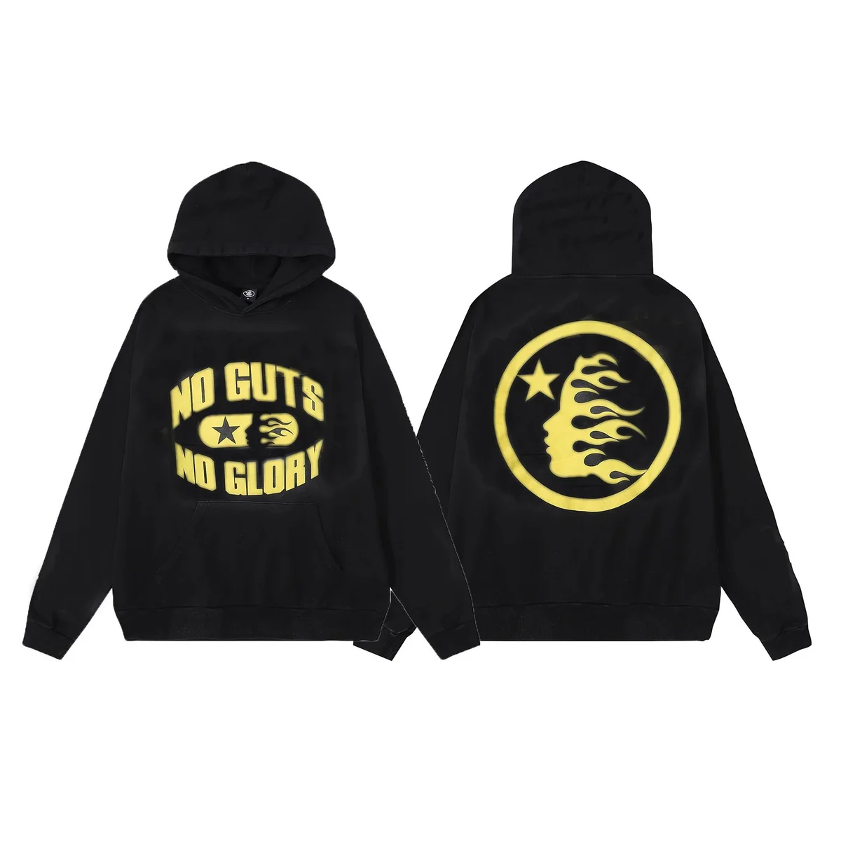 Trapstar Trapstar Black/Yellow Graphic Hoodie Black - 1