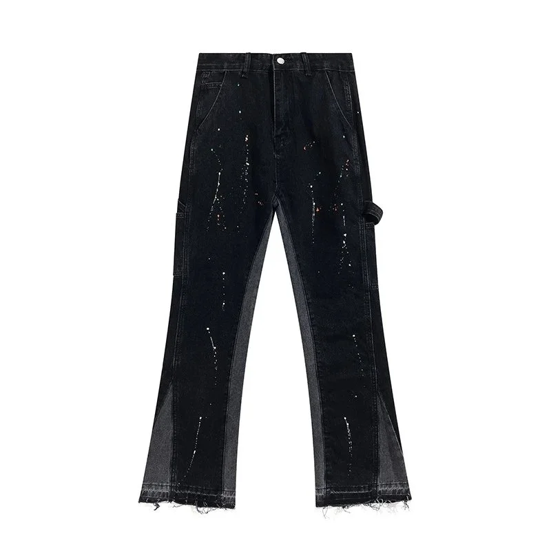 Other Splatter Black Flared Jeans Black - 1