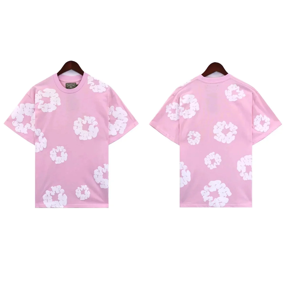 Other Pink White Floral Print T-Shirt Pink - 1