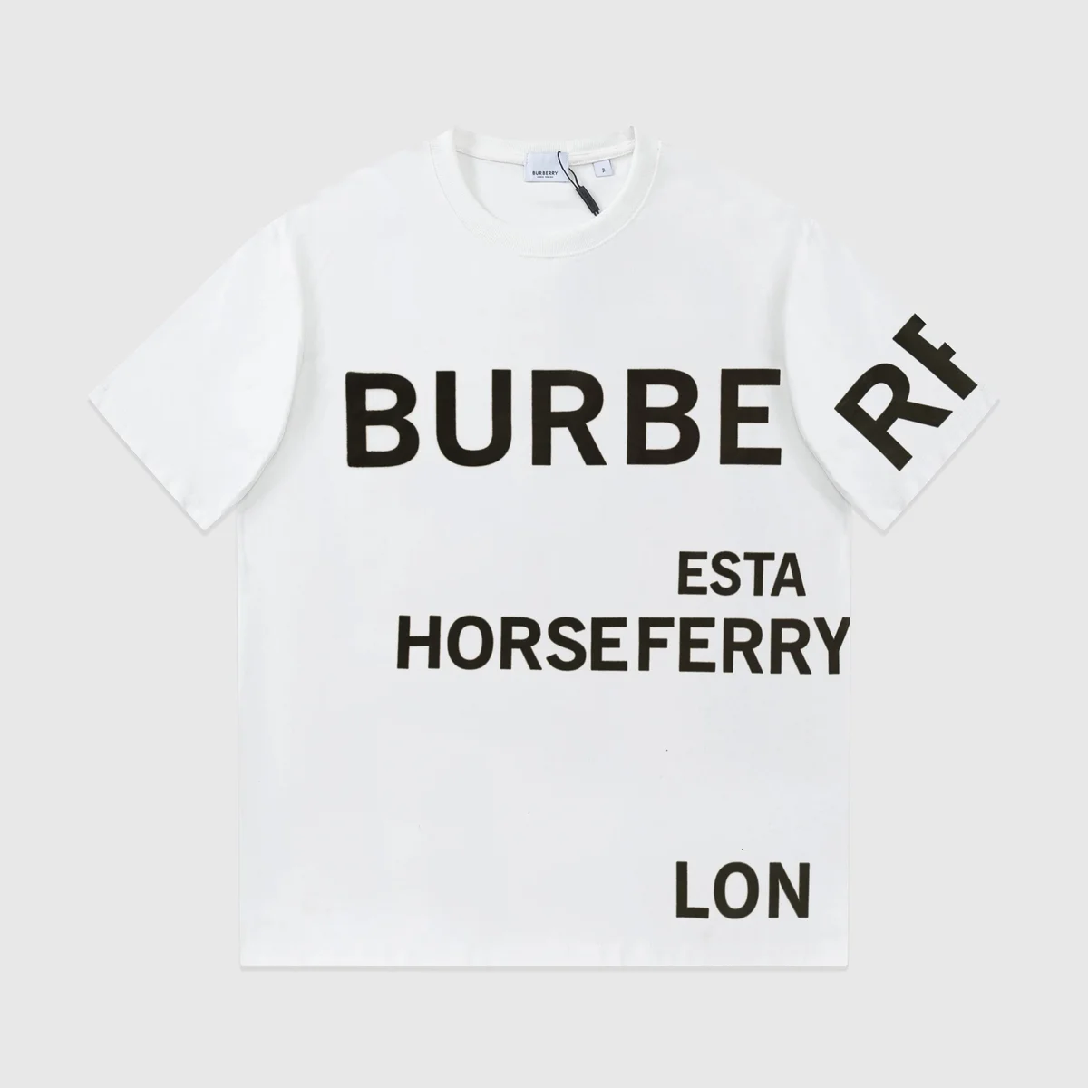 Burberry Burberry White/Black Logo T-Shirt White