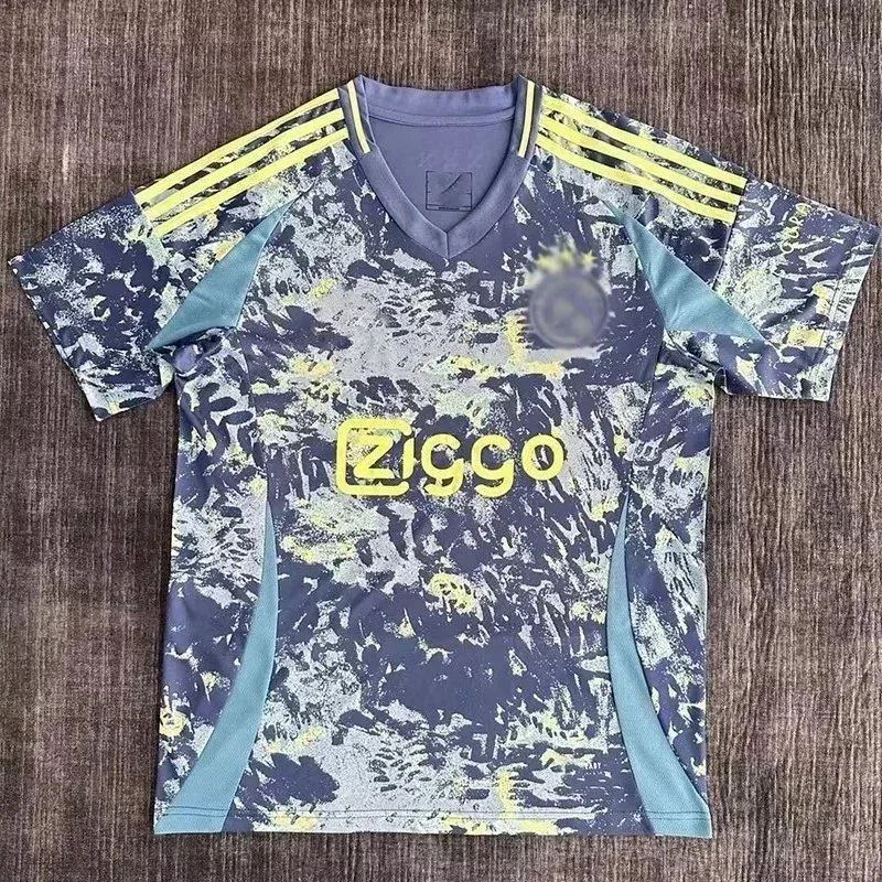 Adidas Adidas Matchwear Blue/Yellow Splatter Soccer Jersey Navy