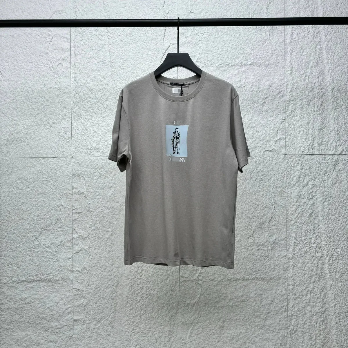 CP Company CP Company Goggle Grey Graphic T-Shirt Grey - 1