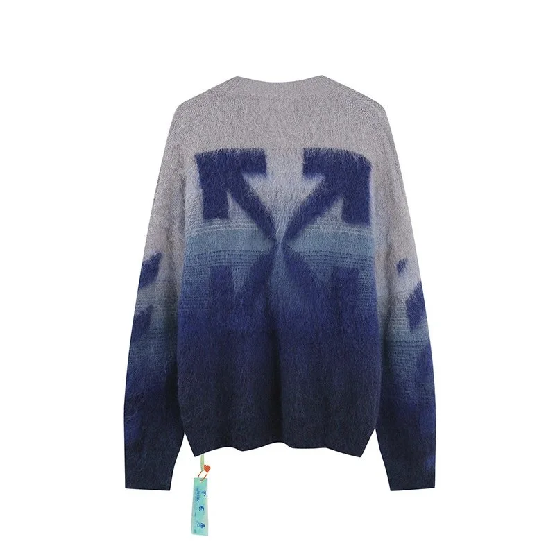 Off-White Off-White Arrow Grey-Blue Gradient Sweater Multicolor - 1