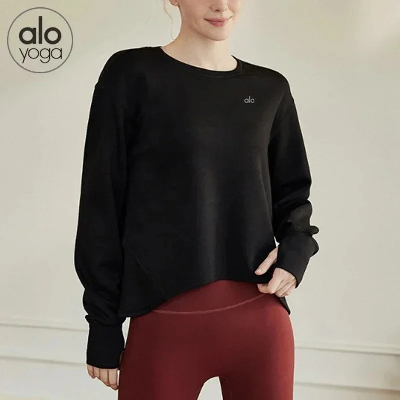 Alo Yoga Alo Yoga Black Long Sleeve Top Black - 1