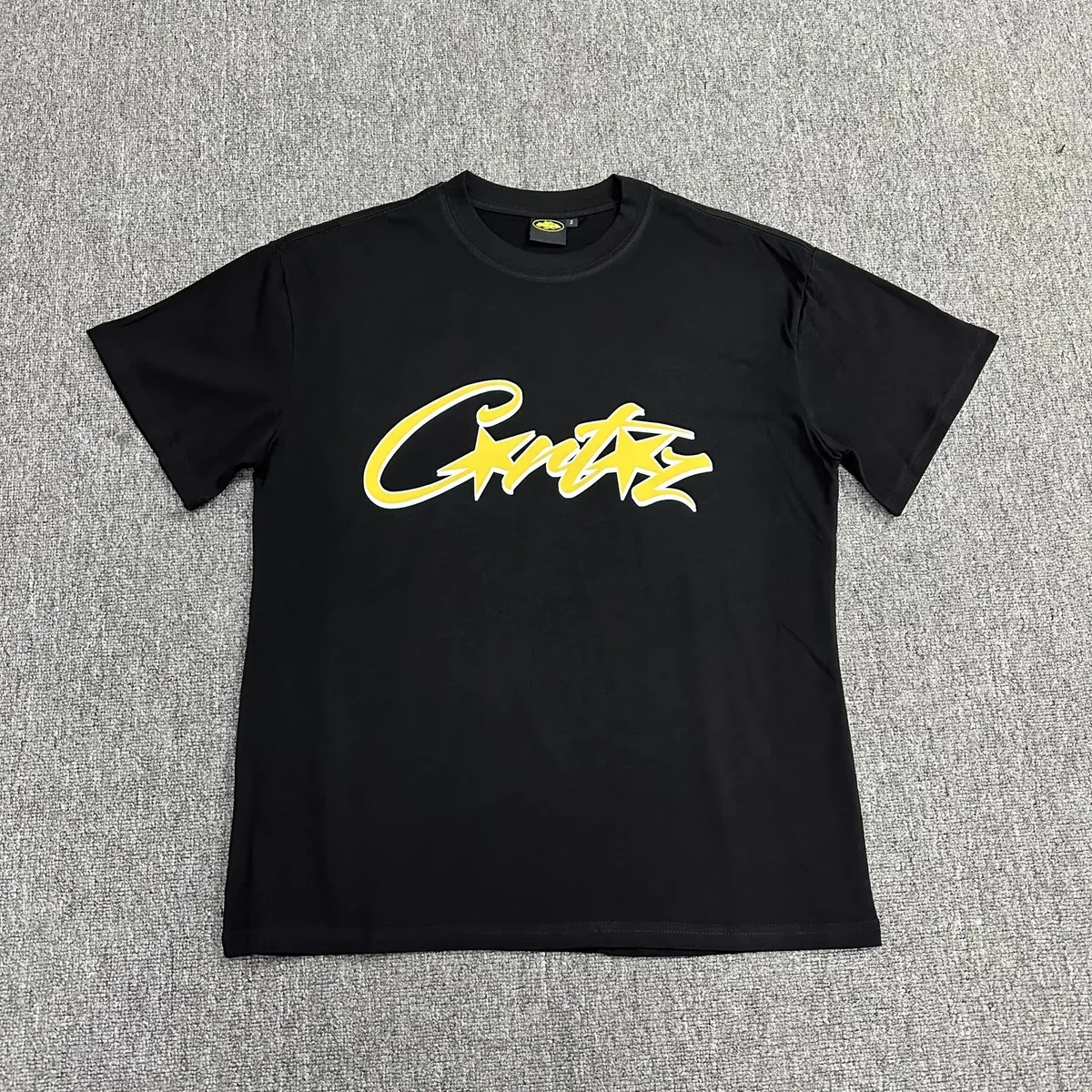 Corteiz Corteiz RTW Black T-Shirt with Yellow Logo Black - 1
