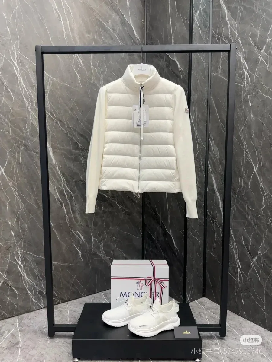 Moncler B-2 White Puffer Jacket