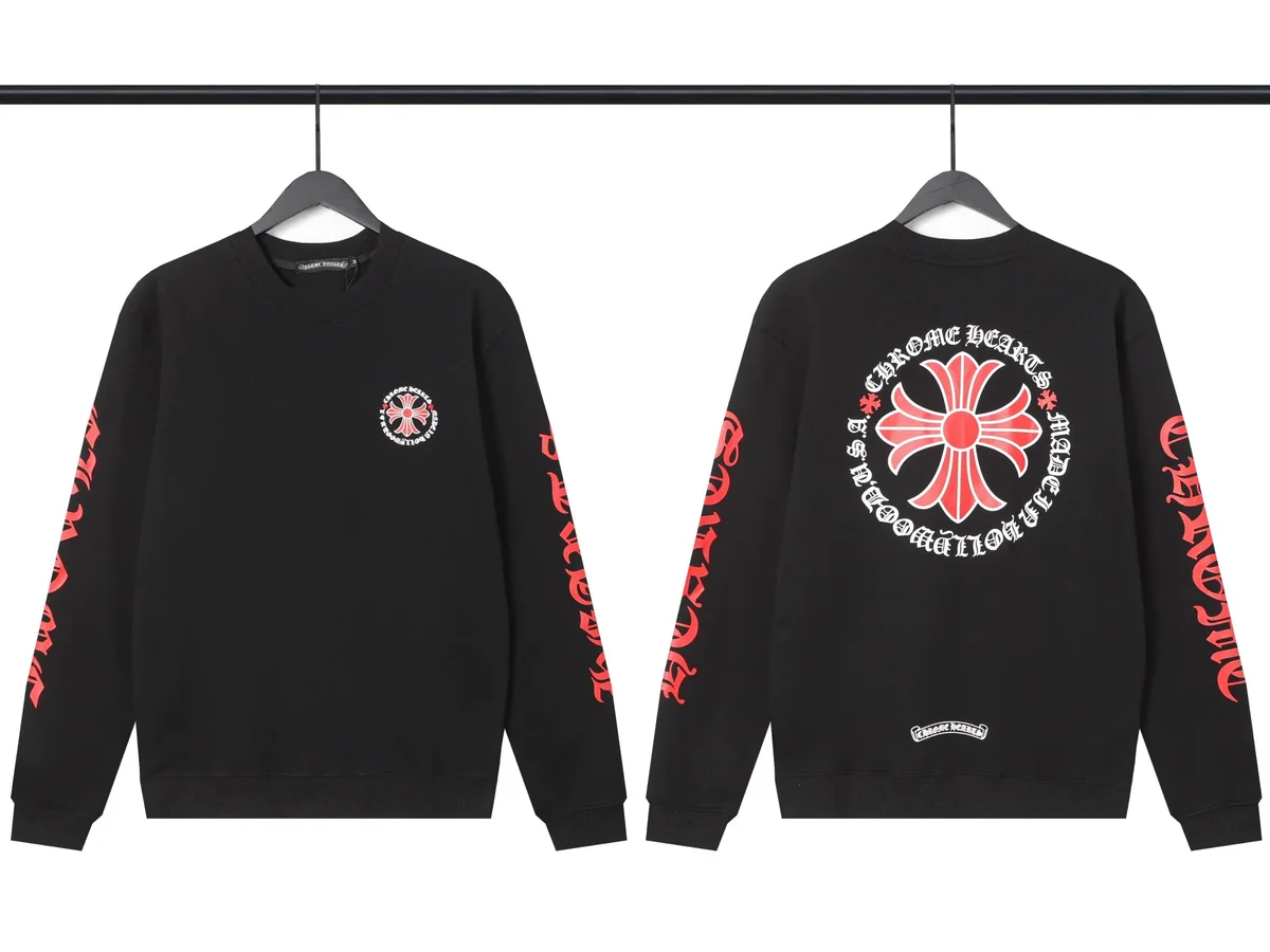 Chrome Hearts Chrome Hearts Cross Print Crewneck Sweatshirt Black Black - 1
