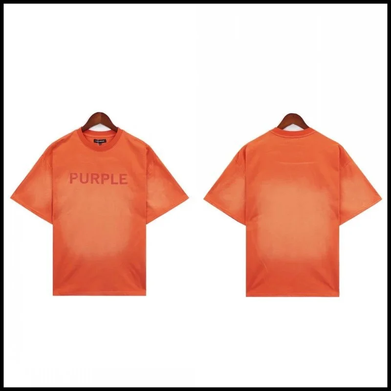 Purple Brand Purple Brand P001 Orange Solid T-Shirt Orange - 1
