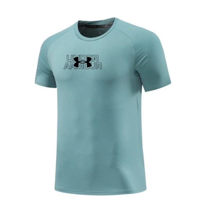 Under Armour Under Armour T-Shirt Light Blue Mesh Performance Top Blue - 1