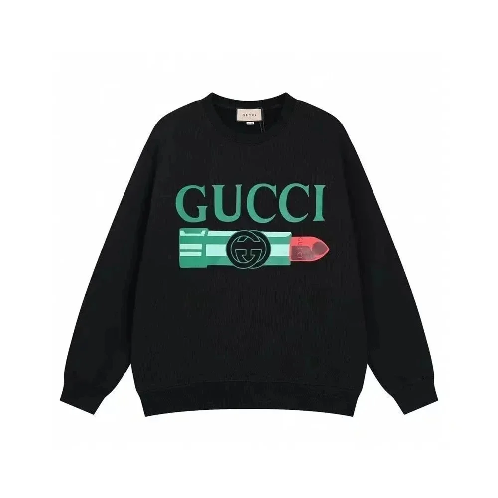 Gucci Gucci GC-12 Black Lipstick Print Sweatshirt Black - 1