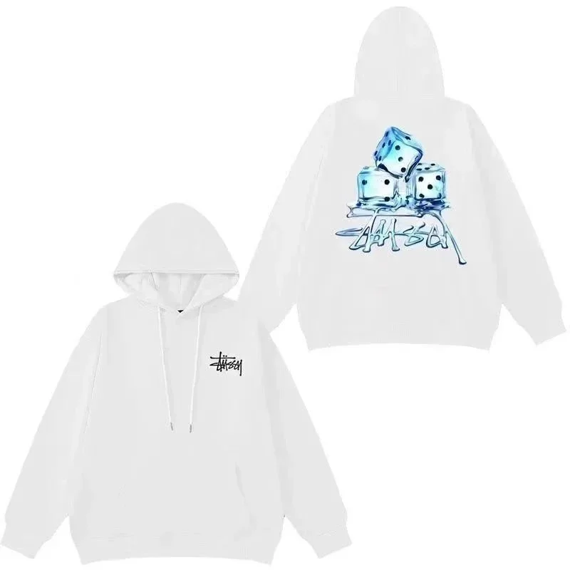 Stussy Stussy Basic Logo Dice Graphic Hoodie White White - 1