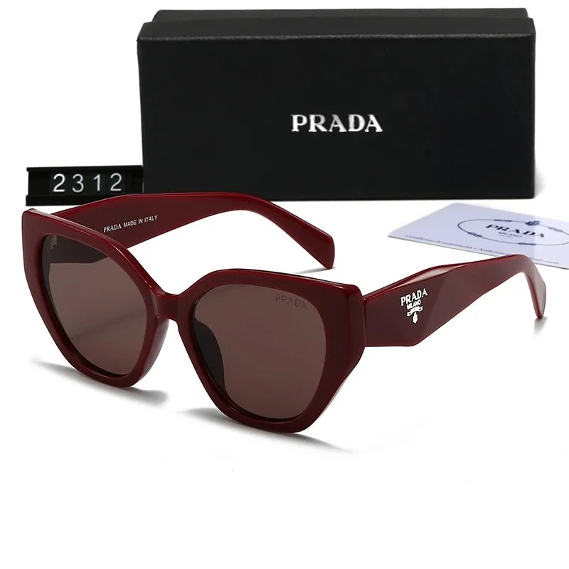 Prada Prada 2312 Wine Red Cat-Eye Sunglasses Red - 1