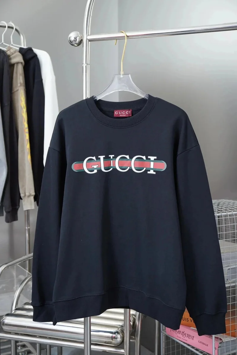 Gucci Gucci Web Stripe Black Sweatshirt Black