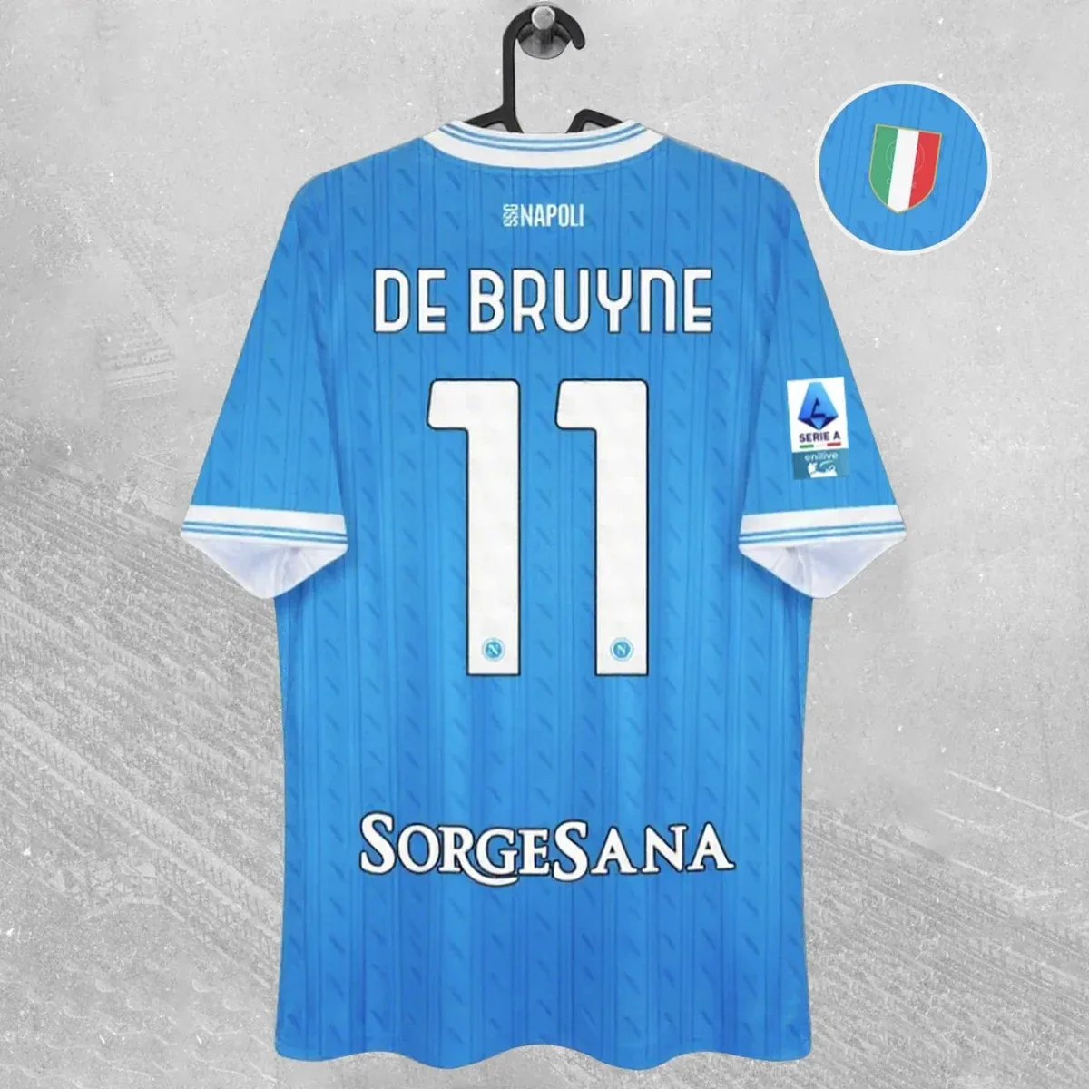Other Napoli Home Jersey #11 DE BRUYNE 2023/24 Serie A Blue - 1