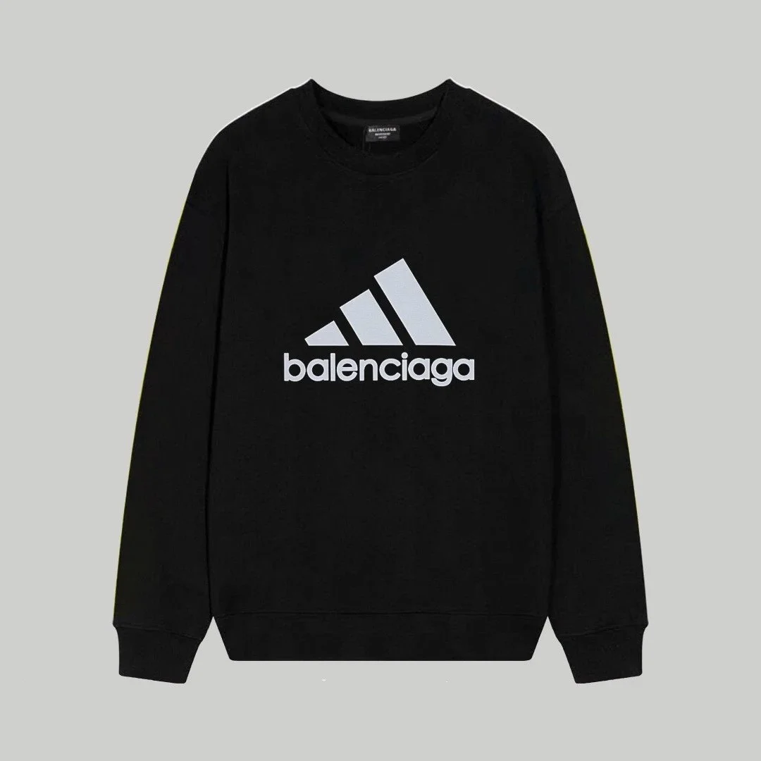 Balenciaga Balenciaga Black 'Adidas' Logo Sweatshirt Black - 1