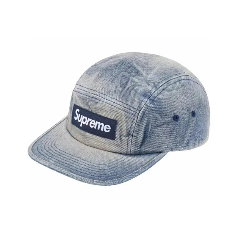 Supreme Supreme Box Logo Washed Blue Cap Blue