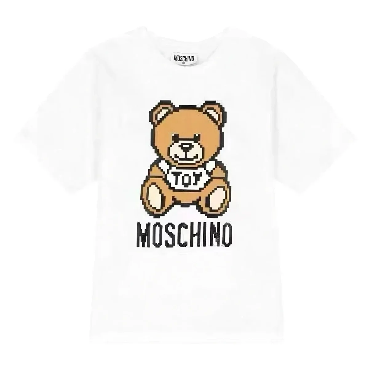 Moschino Moschino Toy Boy White Pixel Bear T-Shirt White - 1