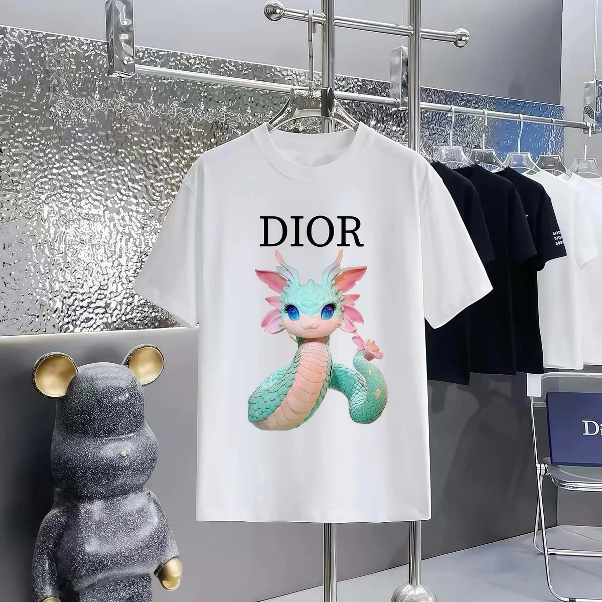 Dior Dior Air Force 1 White Dragon T-Shirt White - 1