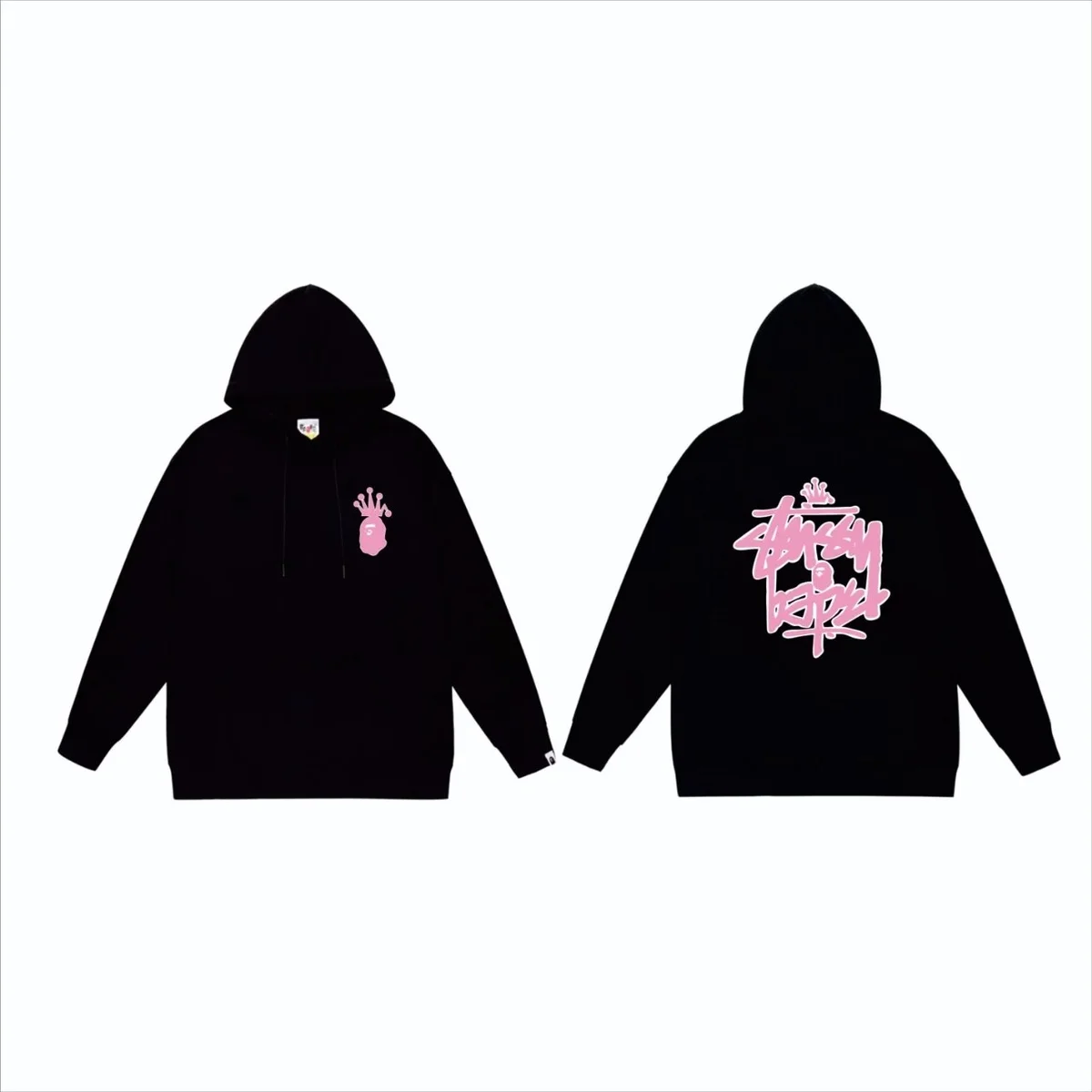 A Bathing Ape A Bathing Ape BAPE STA Black Pink Hoodie Black - 1