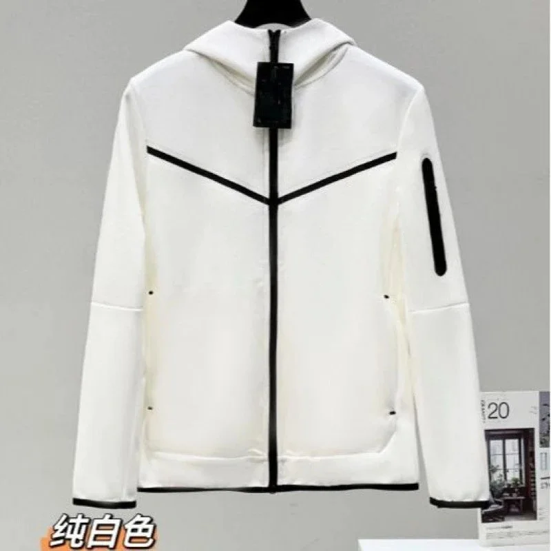 Other Pure White Hooded Jacket with Black Accents White - 1